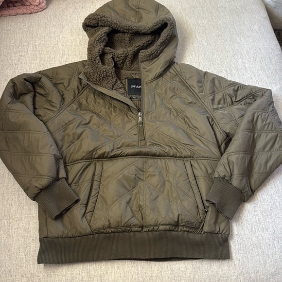 Prana Jackets & Blazers - Prana Sherpa lined puffer jacket dark olive green